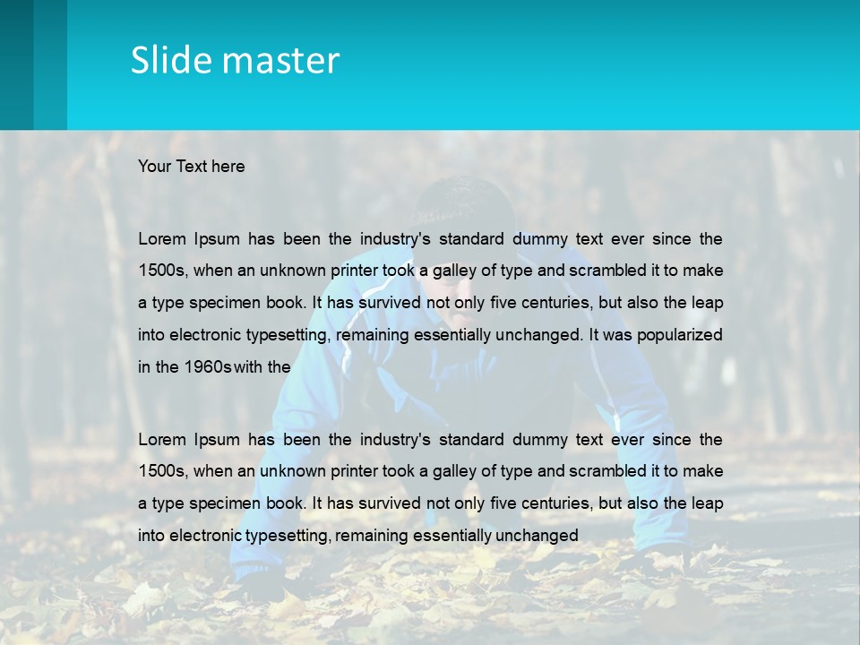 A Man Is Doing Push Ups In The Park PowerPoint Template