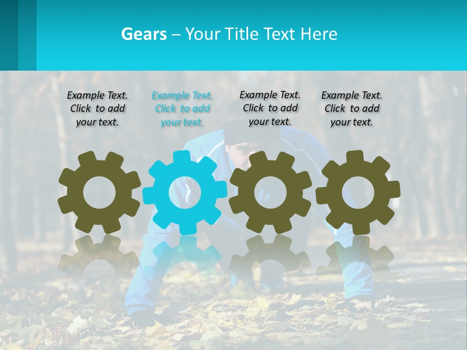 A Man Is Doing Push Ups In The Park PowerPoint Template