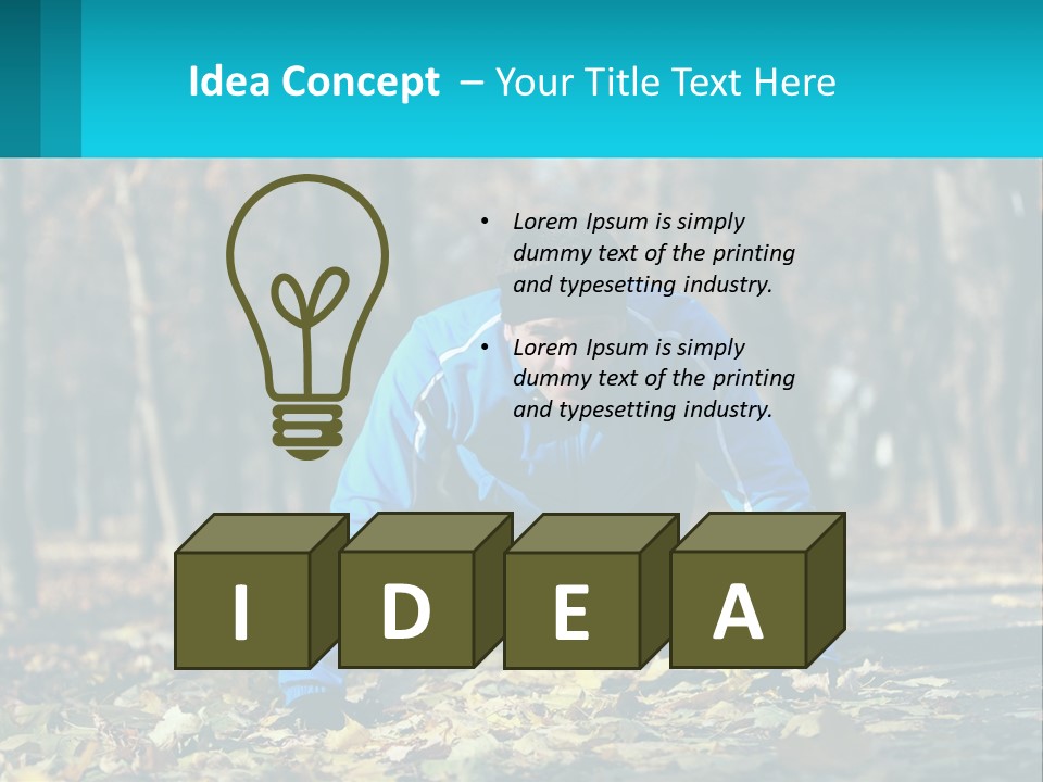 A Man Is Doing Push Ups In The Park PowerPoint Template