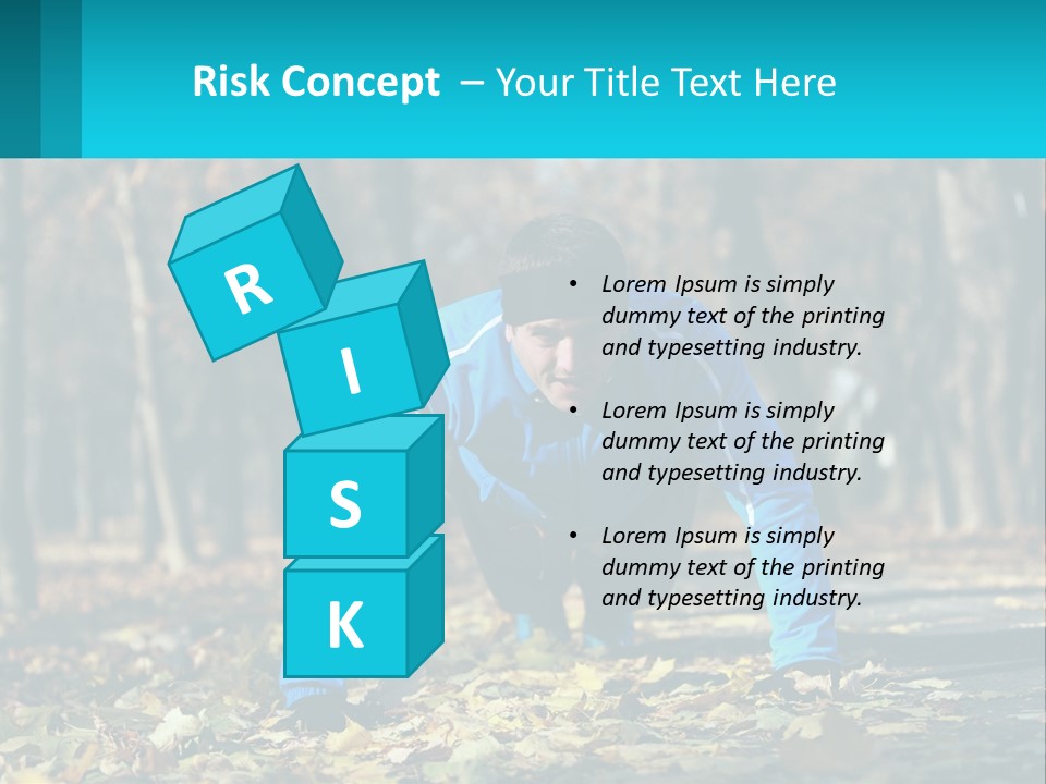 A Man Is Doing Push Ups In The Park PowerPoint Template