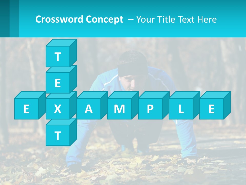 A Man Is Doing Push Ups In The Park PowerPoint Template