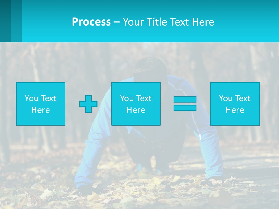 A Man Is Doing Push Ups In The Park PowerPoint Template