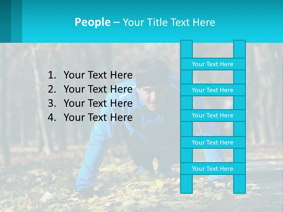 A Man Is Doing Push Ups In The Park PowerPoint Template