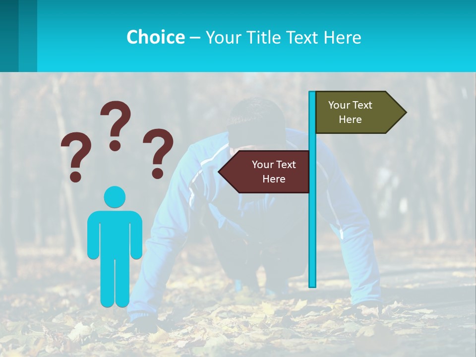 A Man Is Doing Push Ups In The Park PowerPoint Template