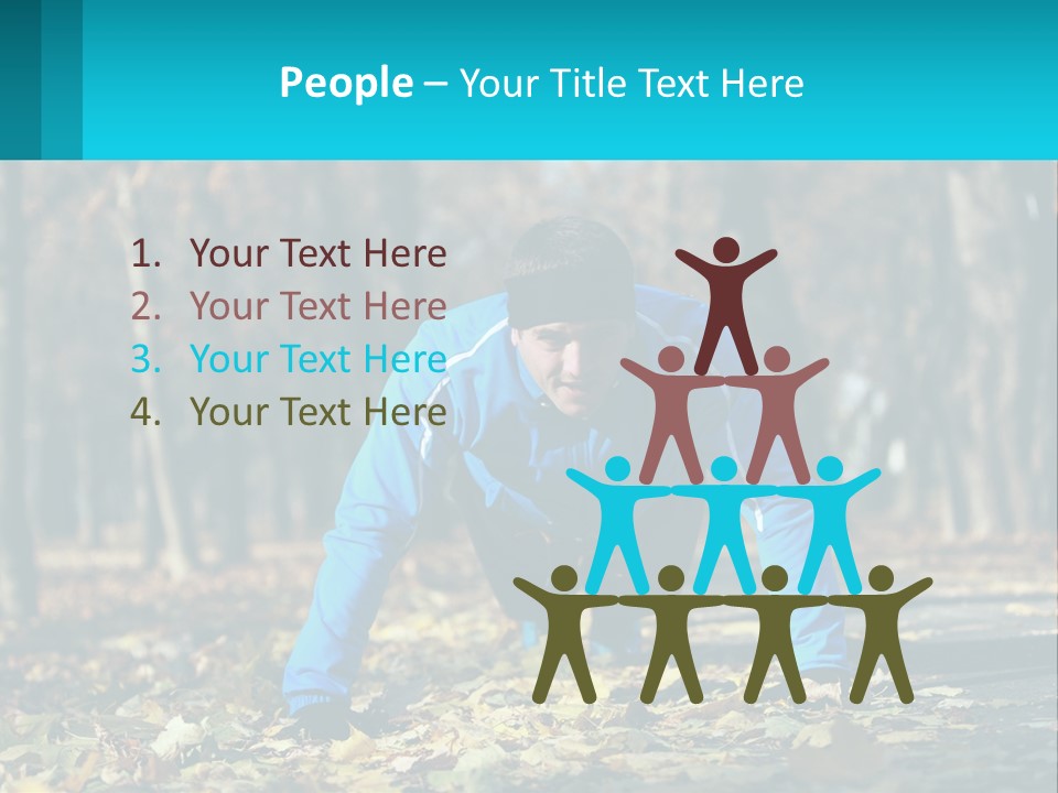 A Man Is Doing Push Ups In The Park PowerPoint Template