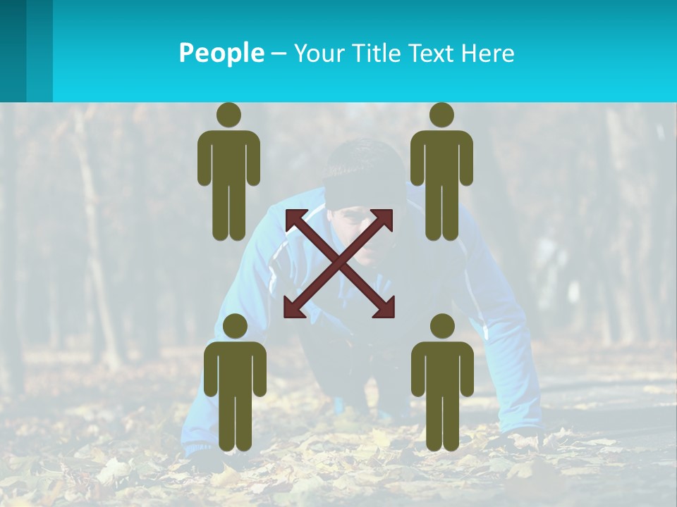 A Man Is Doing Push Ups In The Park PowerPoint Template