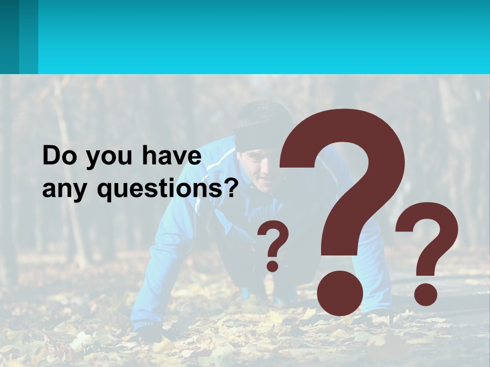 A Man Is Doing Push Ups In The Park PowerPoint Template