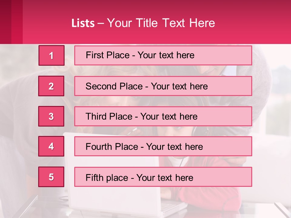 A Woman And A Man Are Looking At A Laptop PowerPoint Template