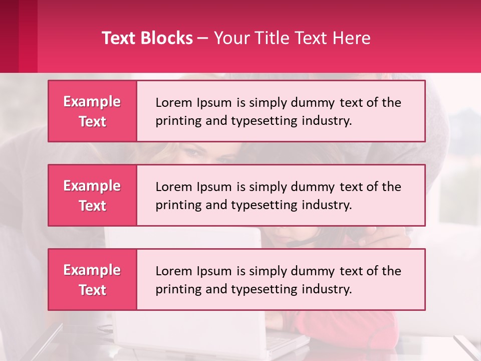 A Woman And A Man Are Looking At A Laptop PowerPoint Template