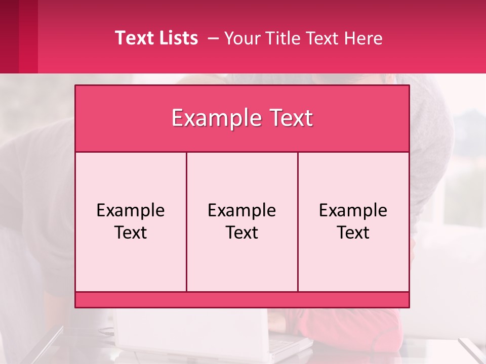 A Woman And A Man Are Looking At A Laptop PowerPoint Template