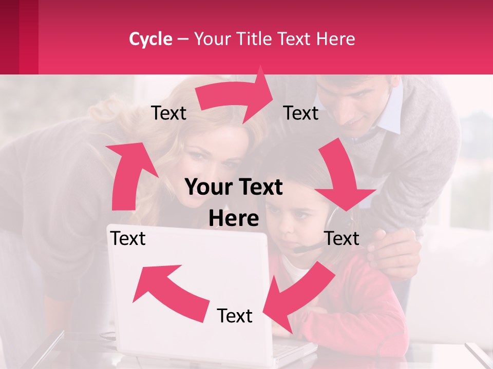 A Woman And A Man Are Looking At A Laptop PowerPoint Template