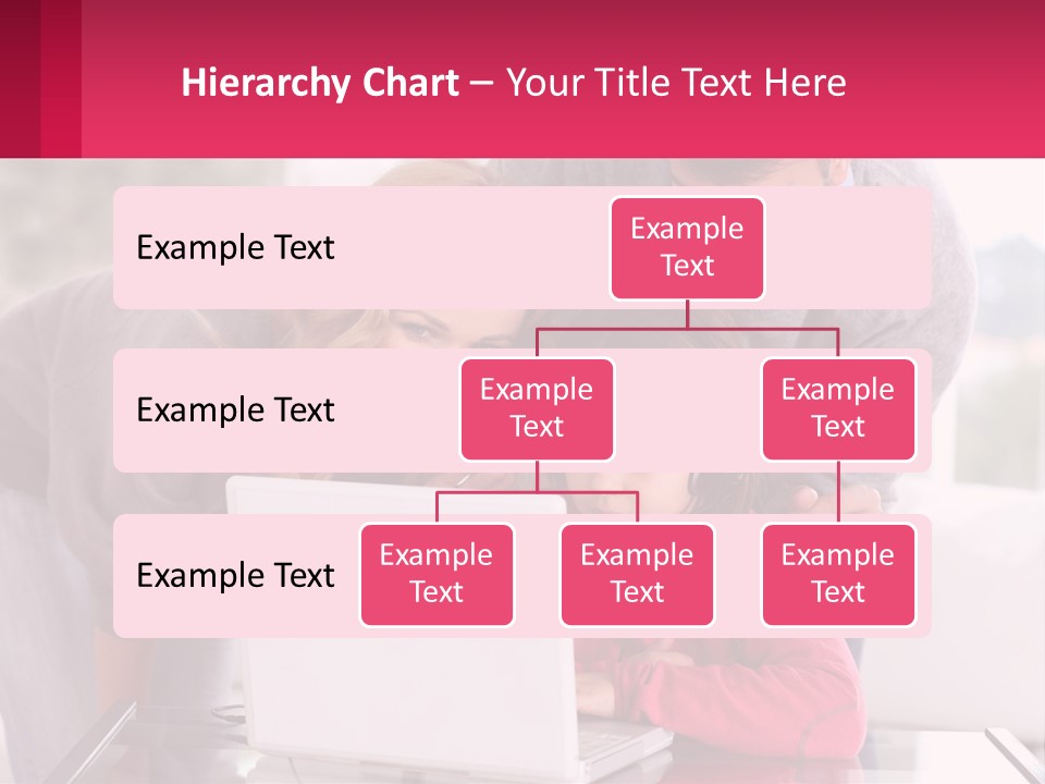 A Woman And A Man Are Looking At A Laptop PowerPoint Template