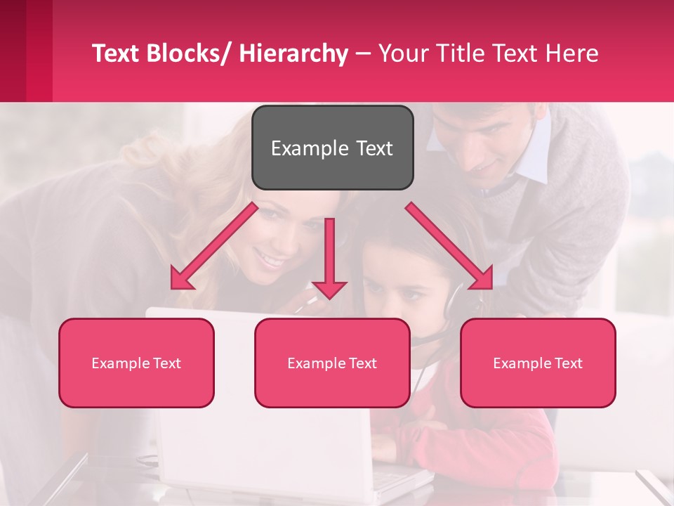 A Woman And A Man Are Looking At A Laptop PowerPoint Template