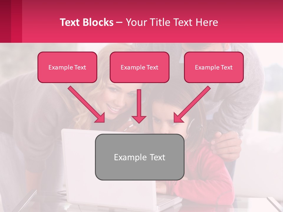 A Woman And A Man Are Looking At A Laptop PowerPoint Template