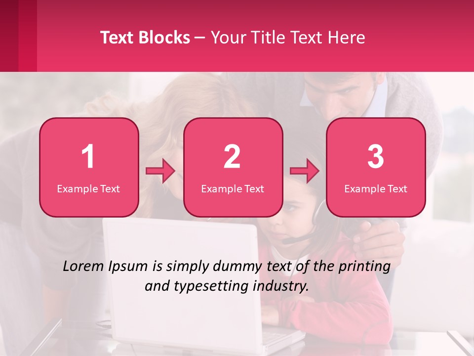 A Woman And A Man Are Looking At A Laptop PowerPoint Template