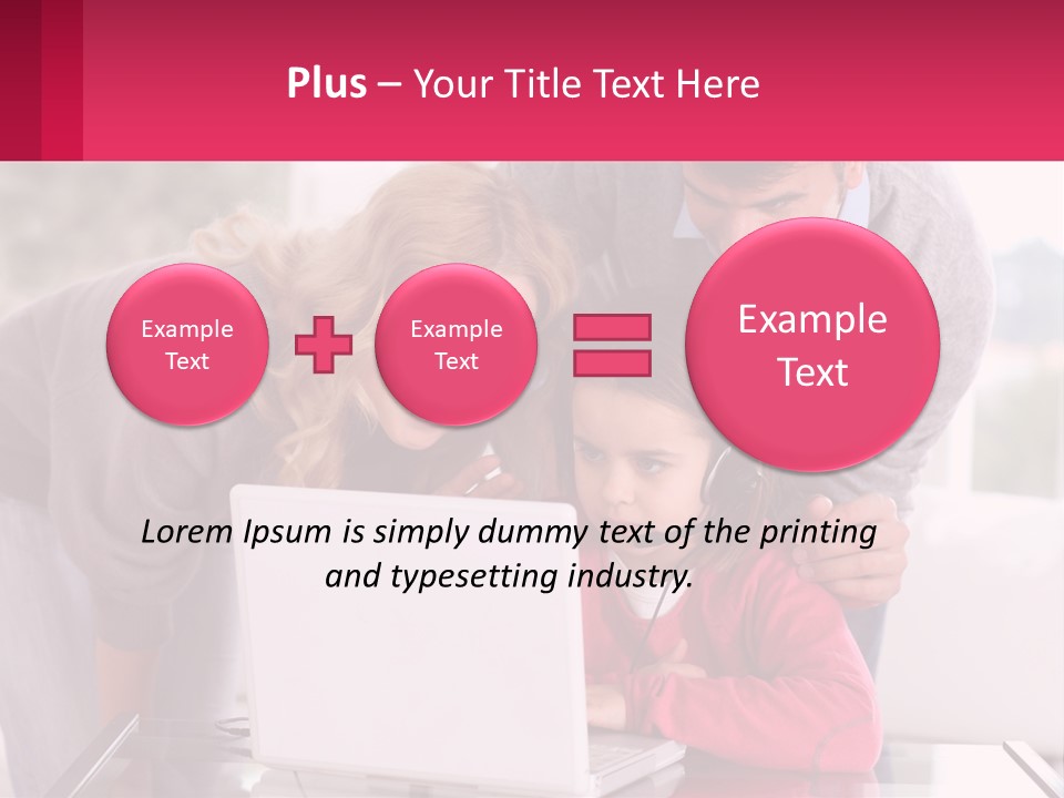 A Woman And A Man Are Looking At A Laptop PowerPoint Template