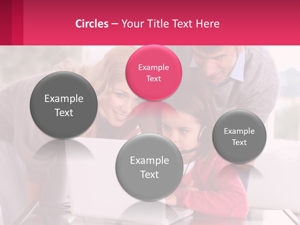 A Woman And A Man Are Looking At A Laptop PowerPoint Template