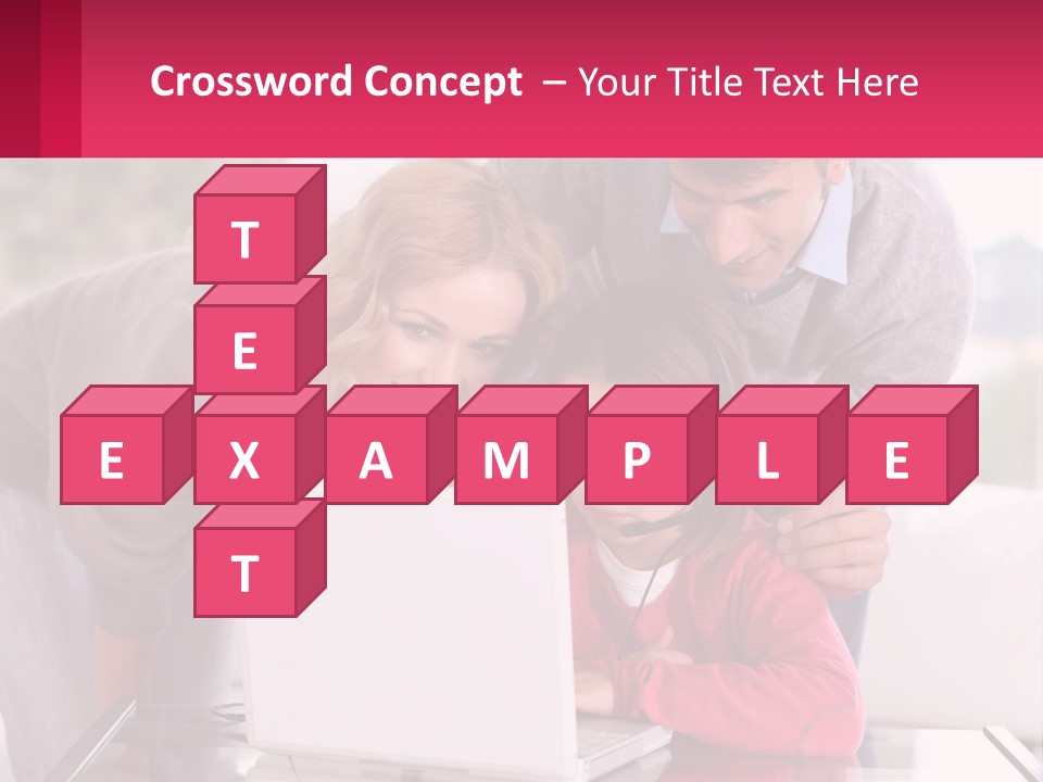 A Woman And A Man Are Looking At A Laptop PowerPoint Template