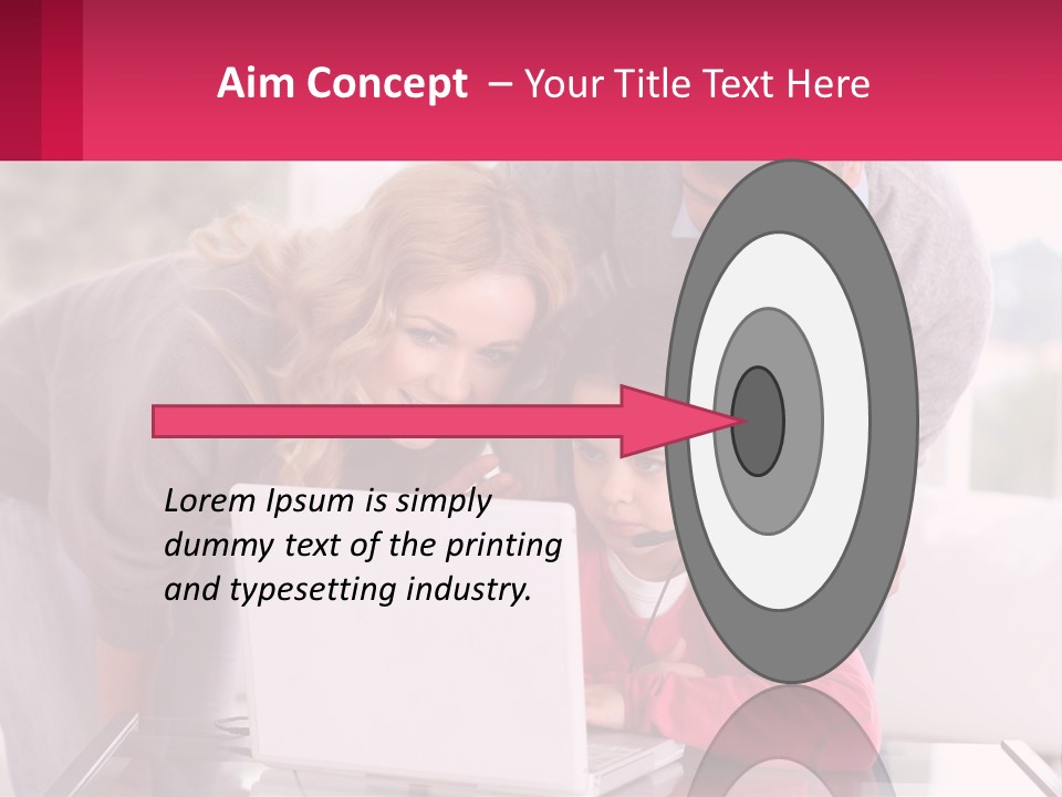 A Woman And A Man Are Looking At A Laptop PowerPoint Template