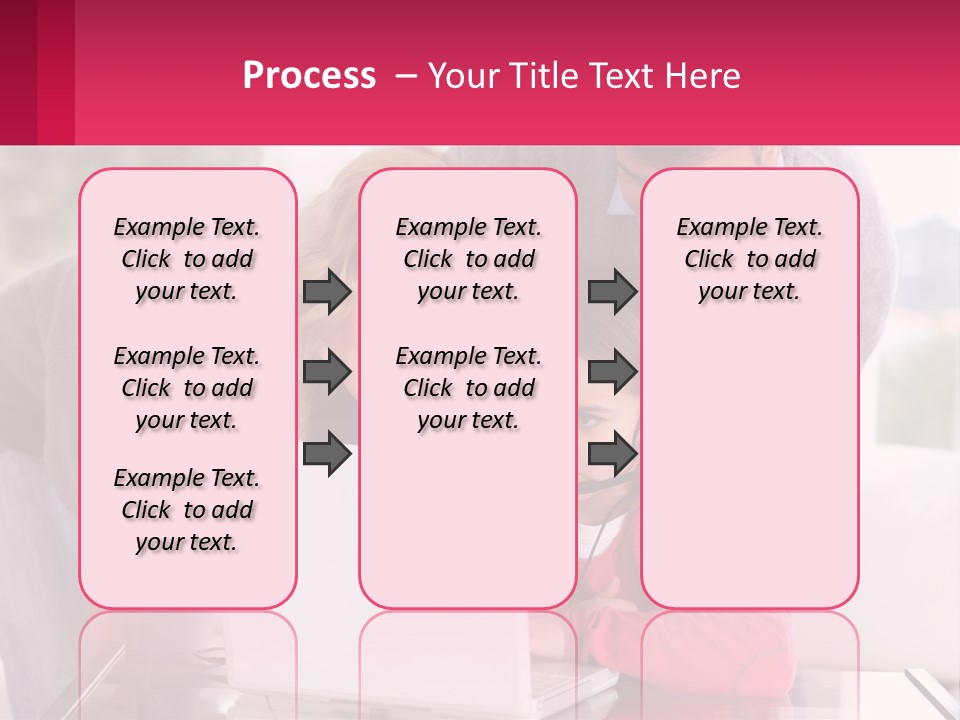 A Woman And A Man Are Looking At A Laptop PowerPoint Template