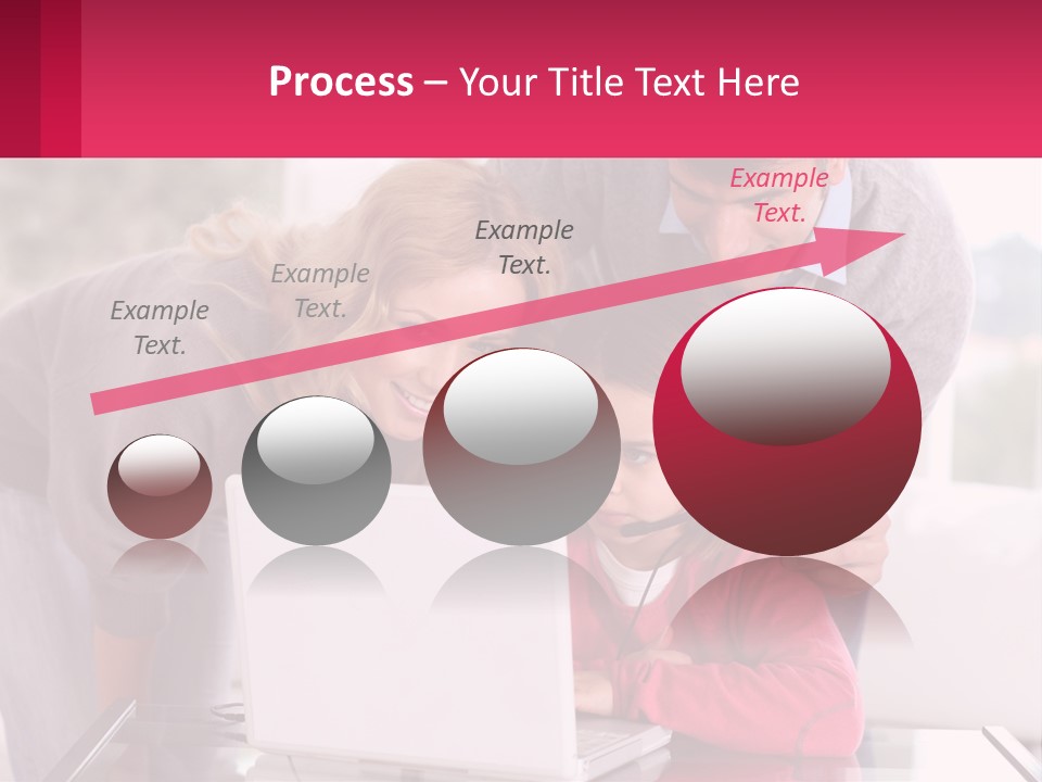 A Woman And A Man Are Looking At A Laptop PowerPoint Template