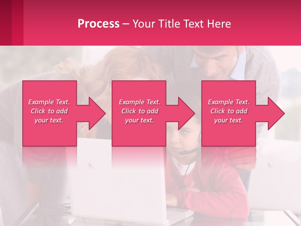 A Woman And A Man Are Looking At A Laptop PowerPoint Template