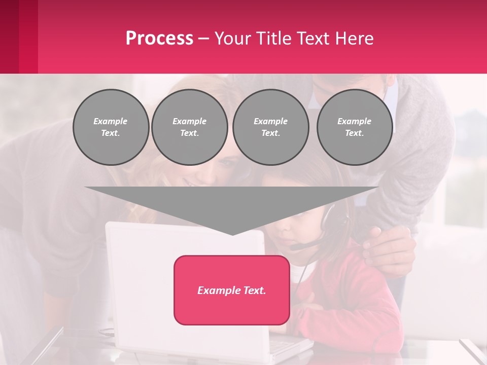 A Woman And A Man Are Looking At A Laptop PowerPoint Template