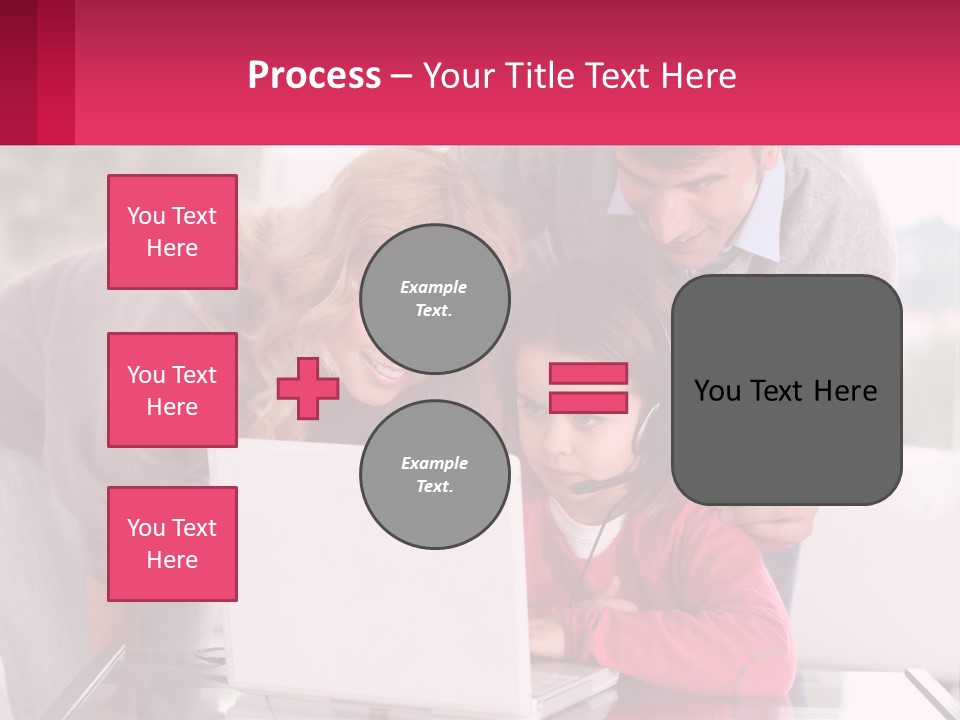 A Woman And A Man Are Looking At A Laptop PowerPoint Template
