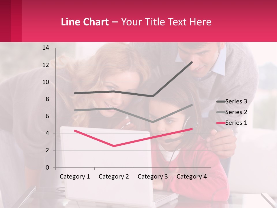 A Woman And A Man Are Looking At A Laptop PowerPoint Template
