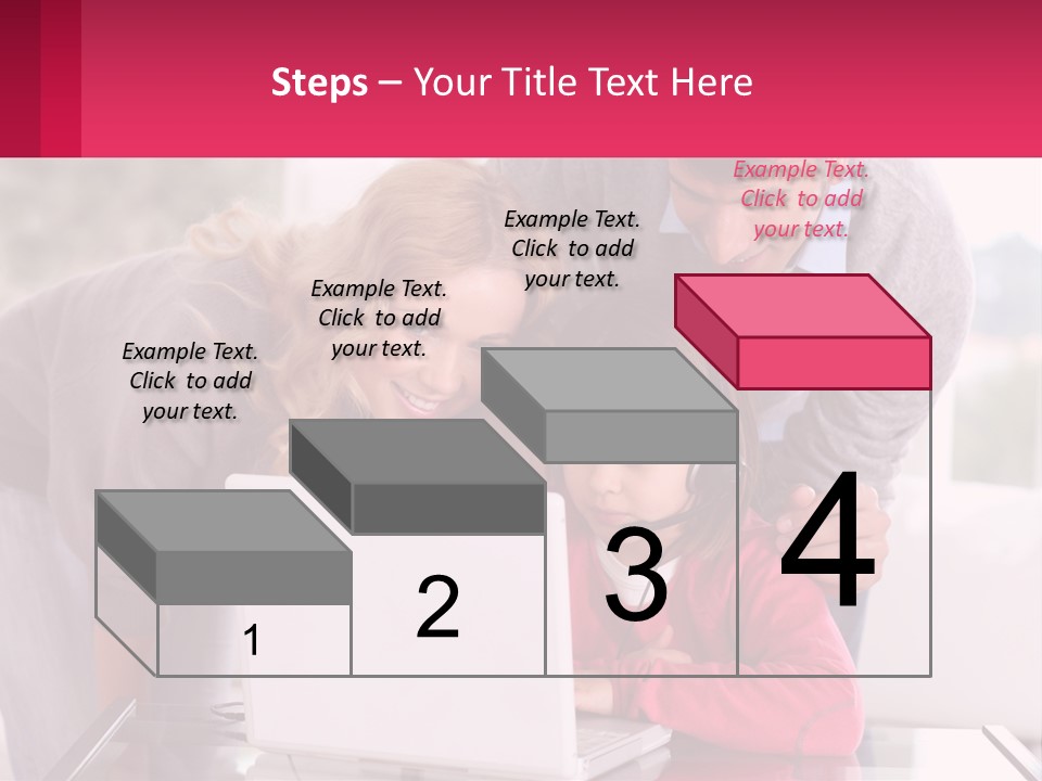 A Woman And A Man Are Looking At A Laptop PowerPoint Template