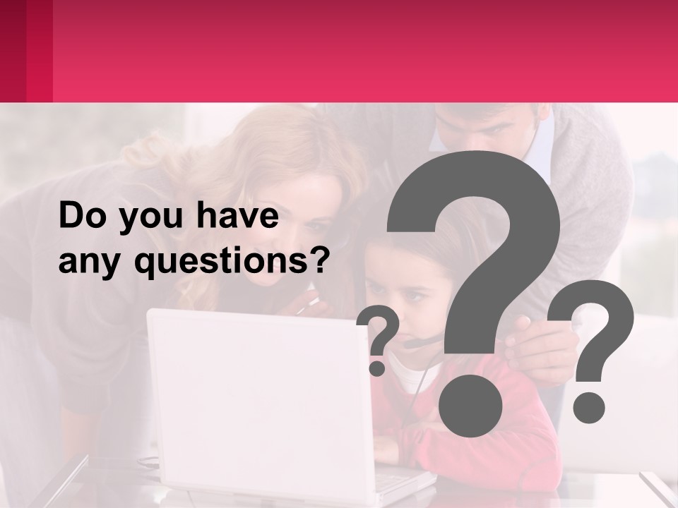 A Woman And A Man Are Looking At A Laptop PowerPoint Template