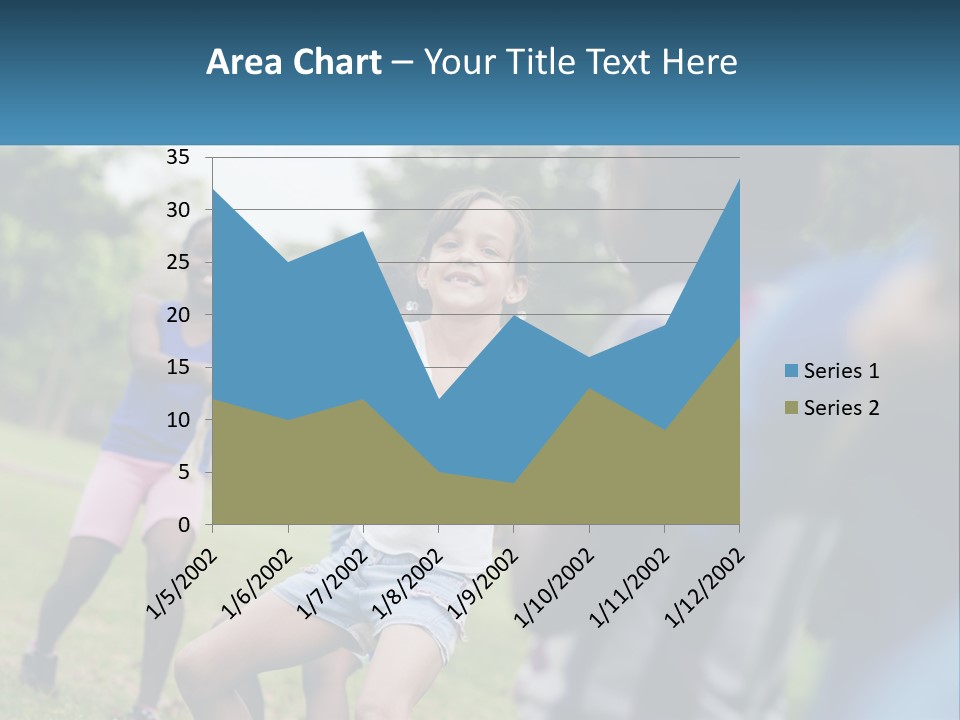 A Group Of Children Playing Tug Of War In A Park PowerPoint Template