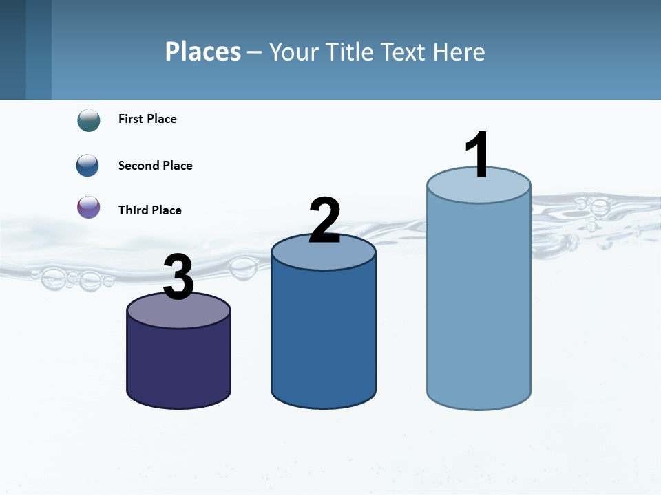 A Blue Water Powerpoint Presentation With Bubbles PowerPoint Template