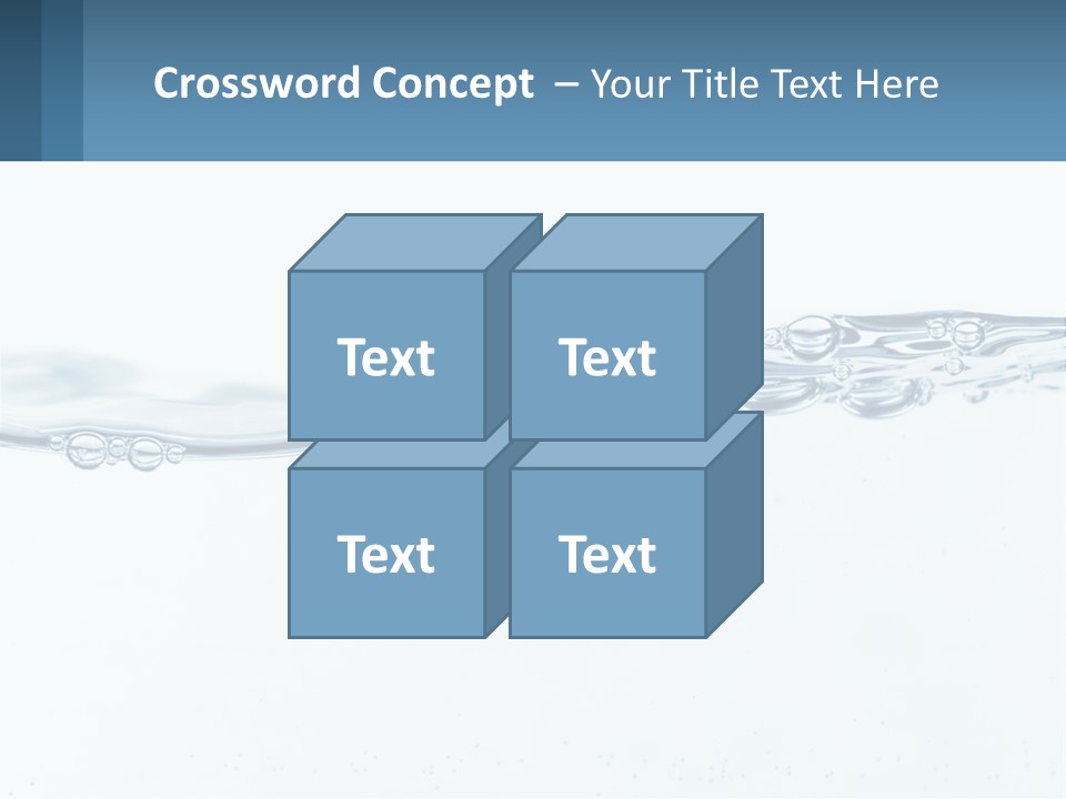 A Blue Water Powerpoint Presentation With Bubbles PowerPoint Template