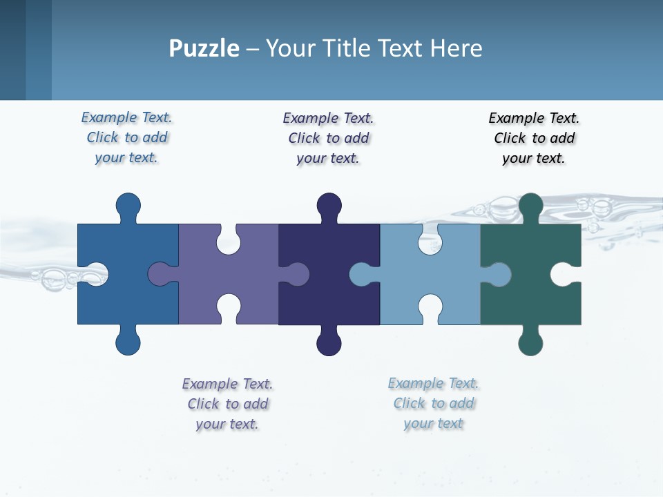 A Blue Water Powerpoint Presentation With Bubbles PowerPoint Template