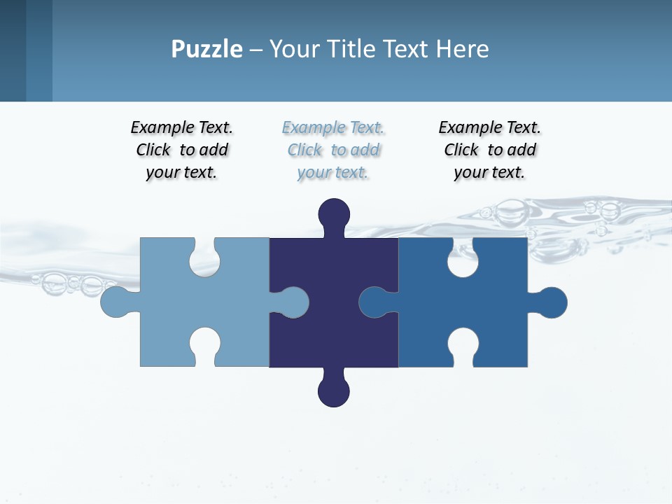 A Blue Water Powerpoint Presentation With Bubbles PowerPoint Template