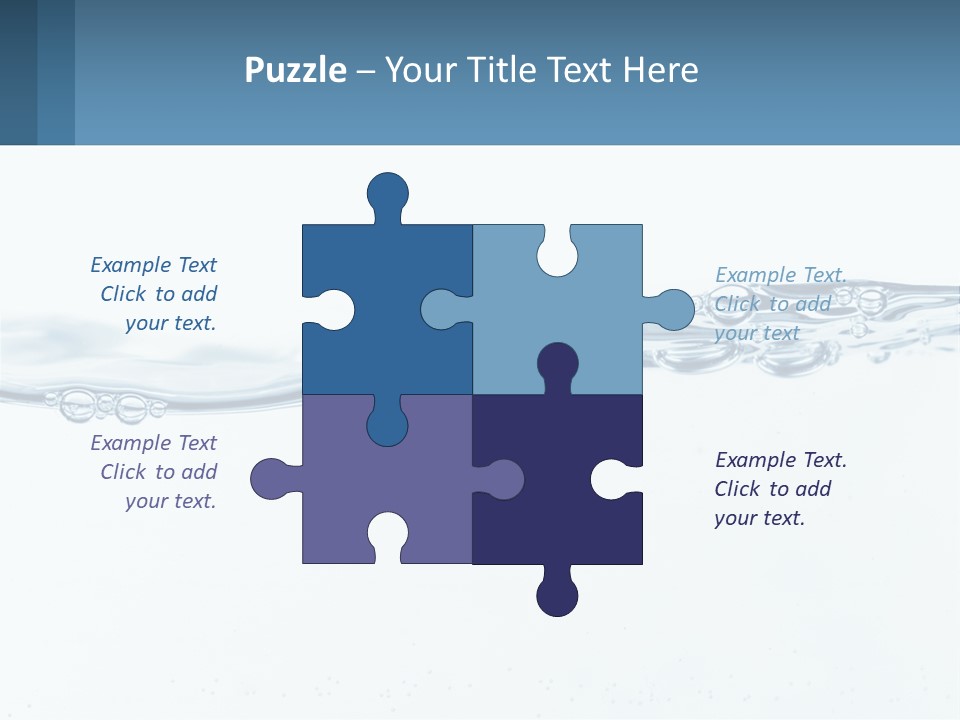A Blue Water Powerpoint Presentation With Bubbles PowerPoint Template