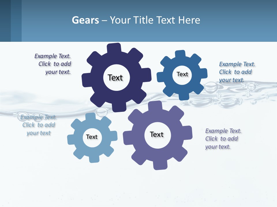 A Blue Water Powerpoint Presentation With Bubbles PowerPoint Template