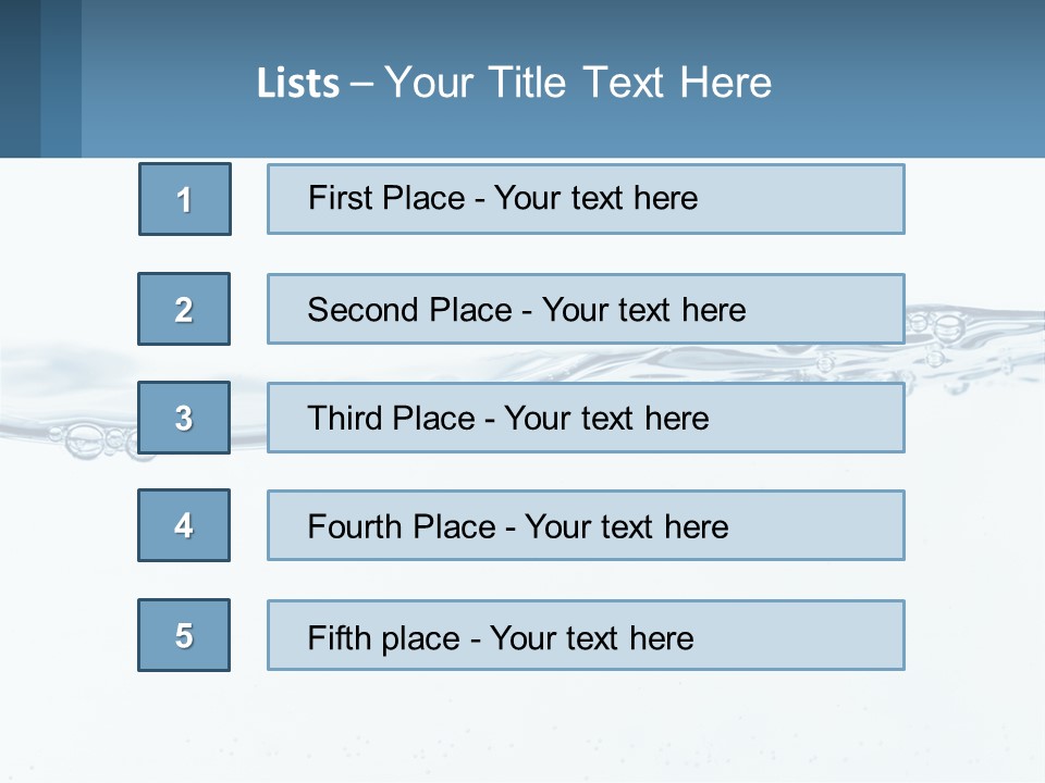 A Blue Water Powerpoint Presentation With Bubbles PowerPoint Template