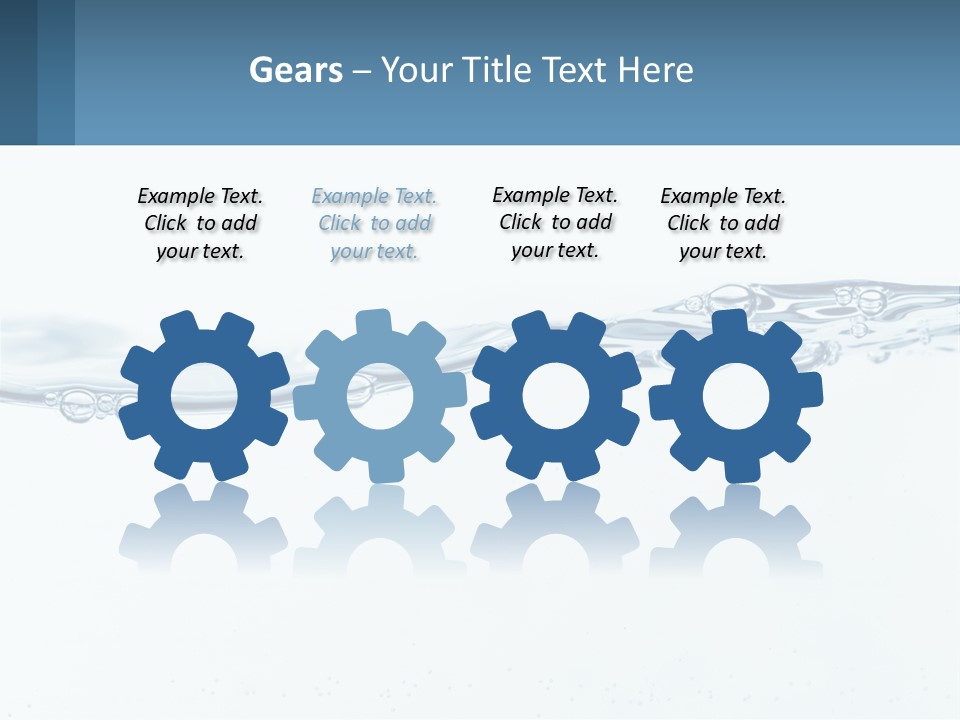 A Blue Water Powerpoint Presentation With Bubbles PowerPoint Template