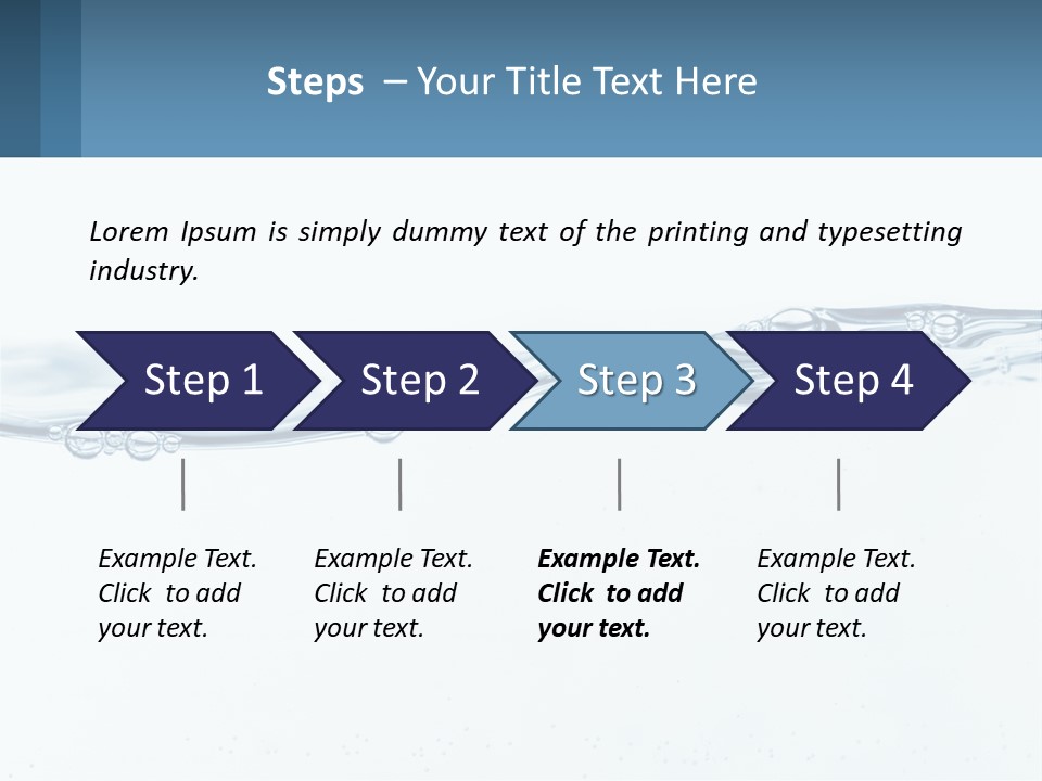 A Blue Water Powerpoint Presentation With Bubbles PowerPoint Template