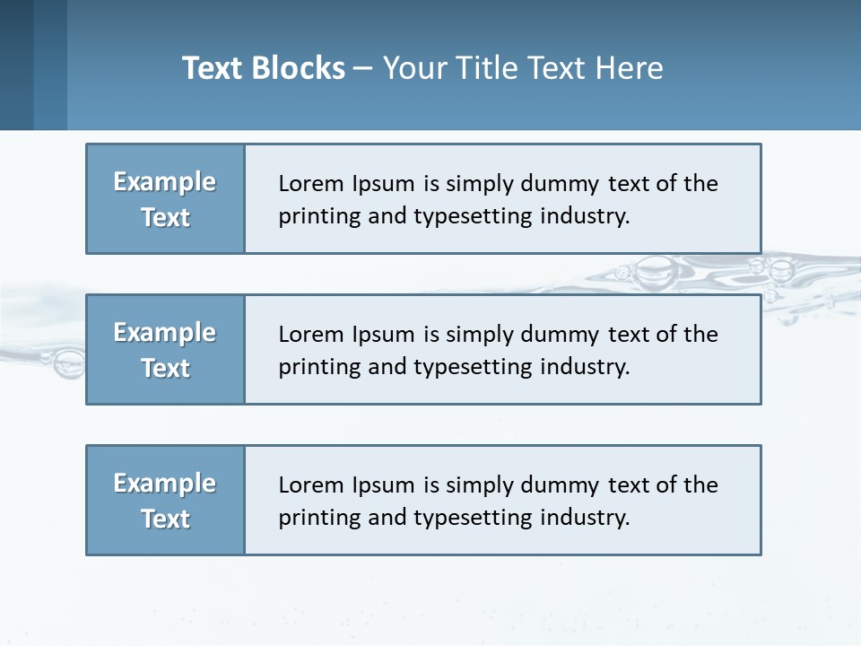 A Blue Water Powerpoint Presentation With Bubbles PowerPoint Template