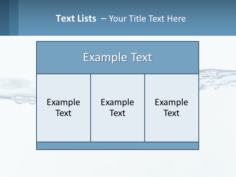 A Blue Water Powerpoint Presentation With Bubbles PowerPoint Template