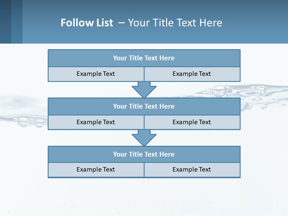 A Blue Water Powerpoint Presentation With Bubbles PowerPoint Template