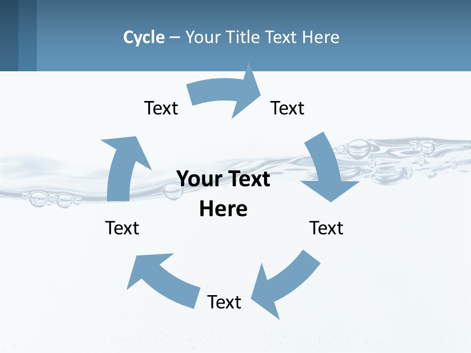 A Blue Water Powerpoint Presentation With Bubbles PowerPoint Template