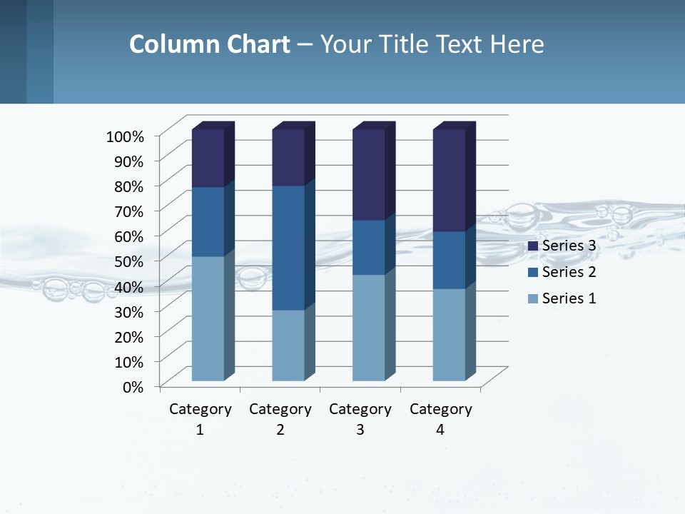 A Blue Water Powerpoint Presentation With Bubbles PowerPoint Template