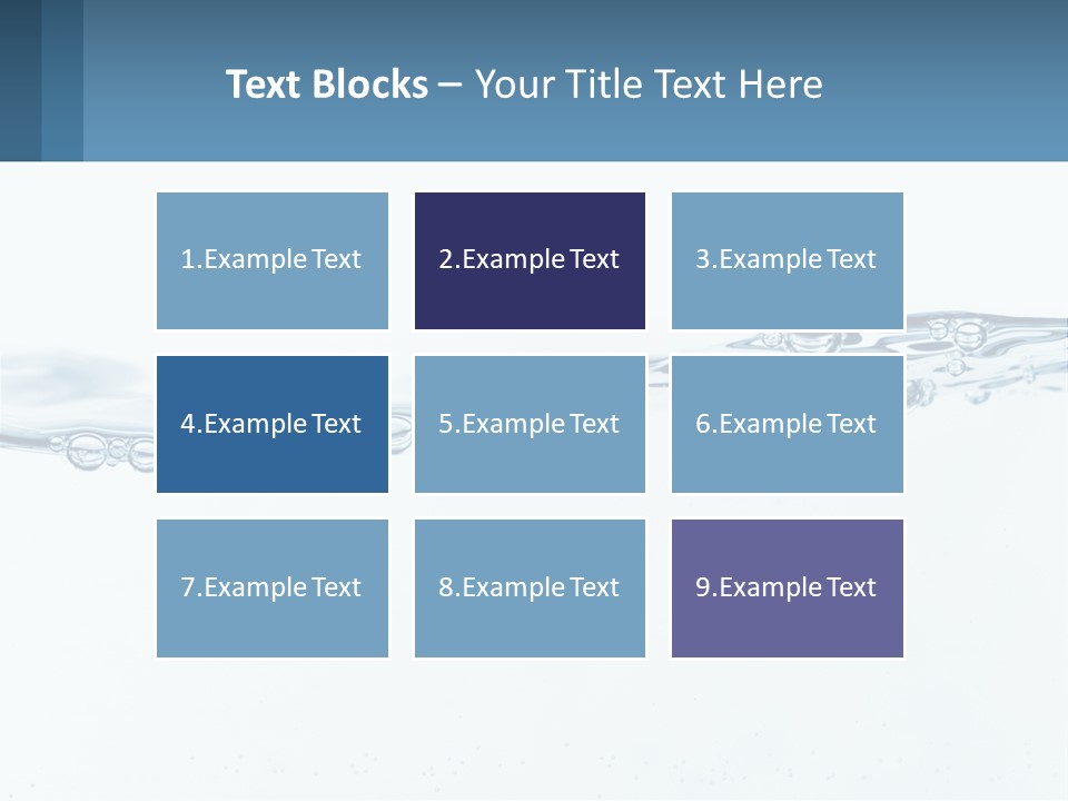 A Blue Water Powerpoint Presentation With Bubbles PowerPoint Template