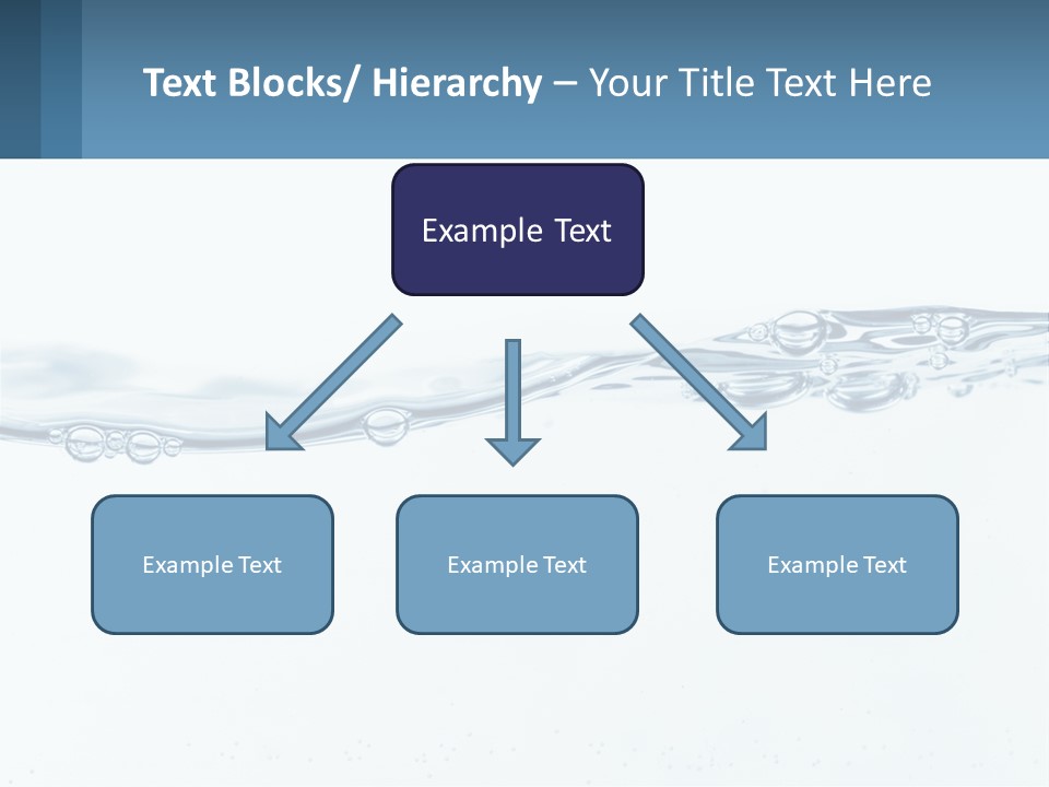 A Blue Water Powerpoint Presentation With Bubbles PowerPoint Template