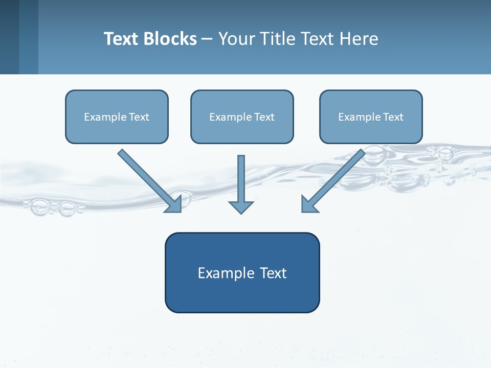 A Blue Water Powerpoint Presentation With Bubbles PowerPoint Template