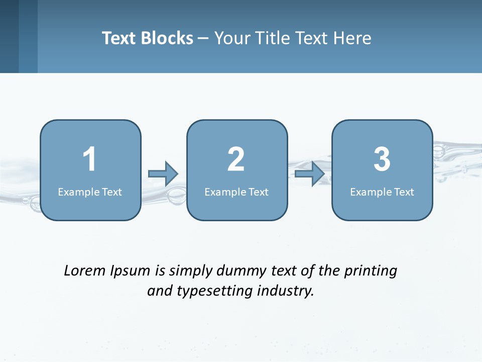 A Blue Water Powerpoint Presentation With Bubbles PowerPoint Template